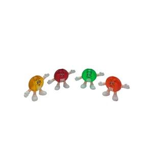 M&M's Candy Figure Christmas String Light Covers Globes Red Green Yellow Orange